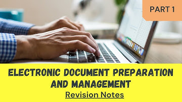 CSEC EDPM| Revision Notes| Part 1
