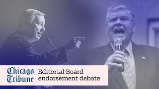 Durbin, Oberweis Tribune Editorial Board endorsement debate