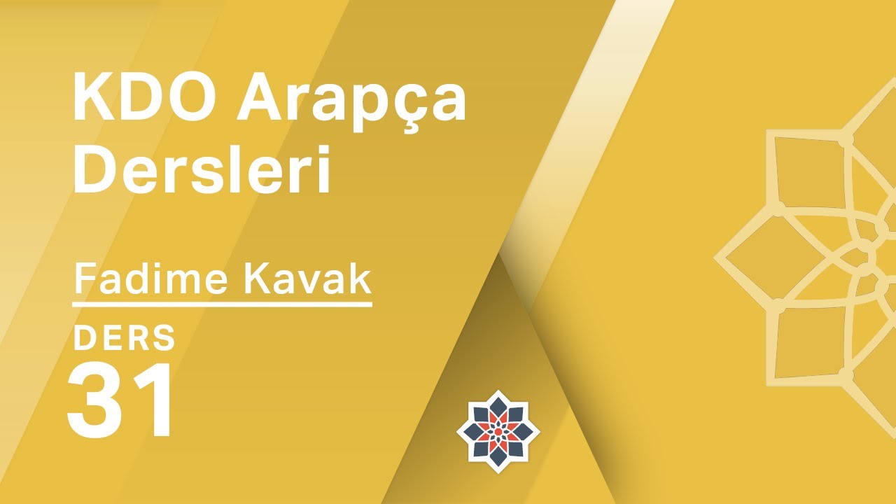 KDO Arapça Dersleri 31: Ayrı Zamirler I - Merfû Munfasıl Zamirler