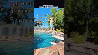 Ranking Best water diving moments #ranking #shorts #moments
