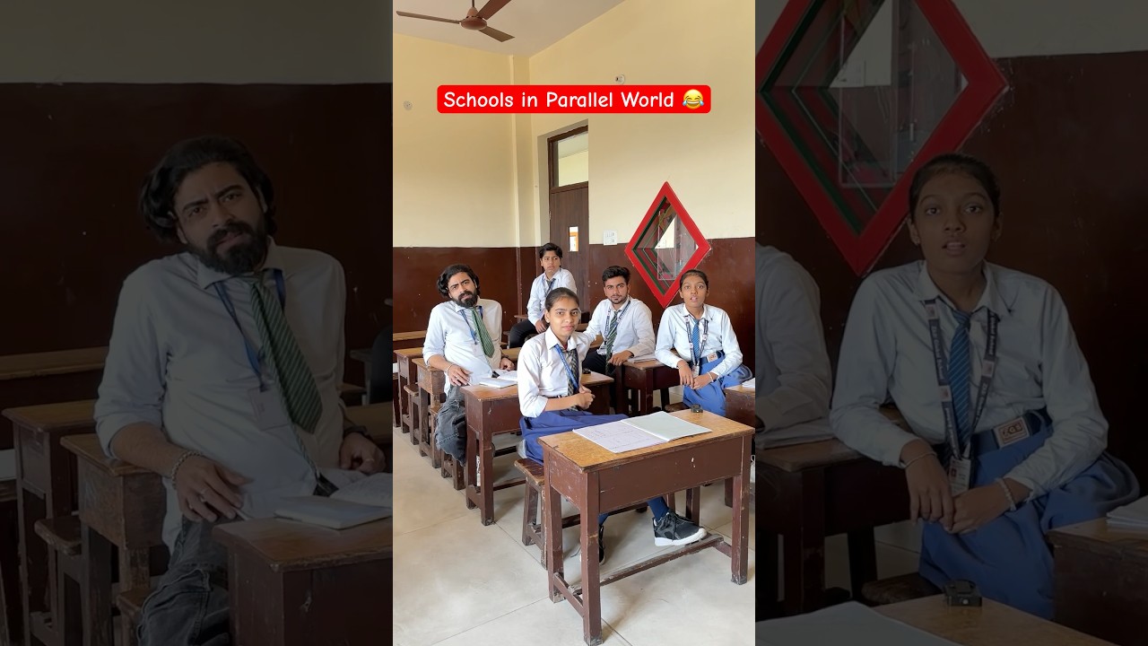 Schools in Parallel World 😂 #shorts #Tera trigun #comedy #schoollifecomedy #parallelworld