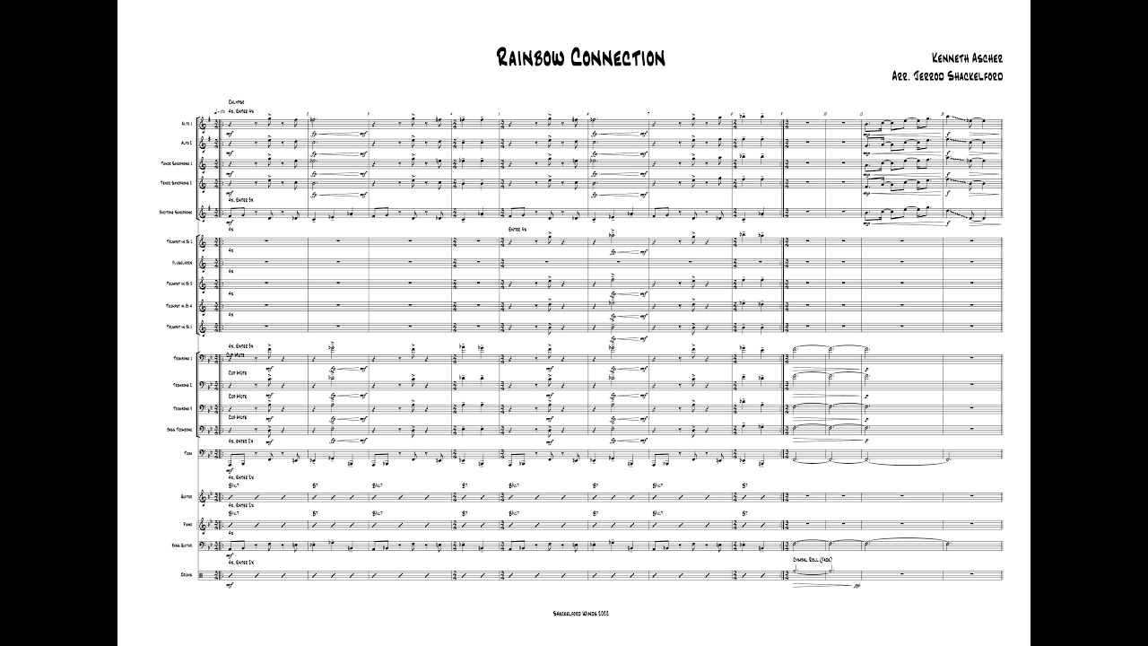 Rainbow Connection, arr. Jerrod Shackelford - Score & Sound