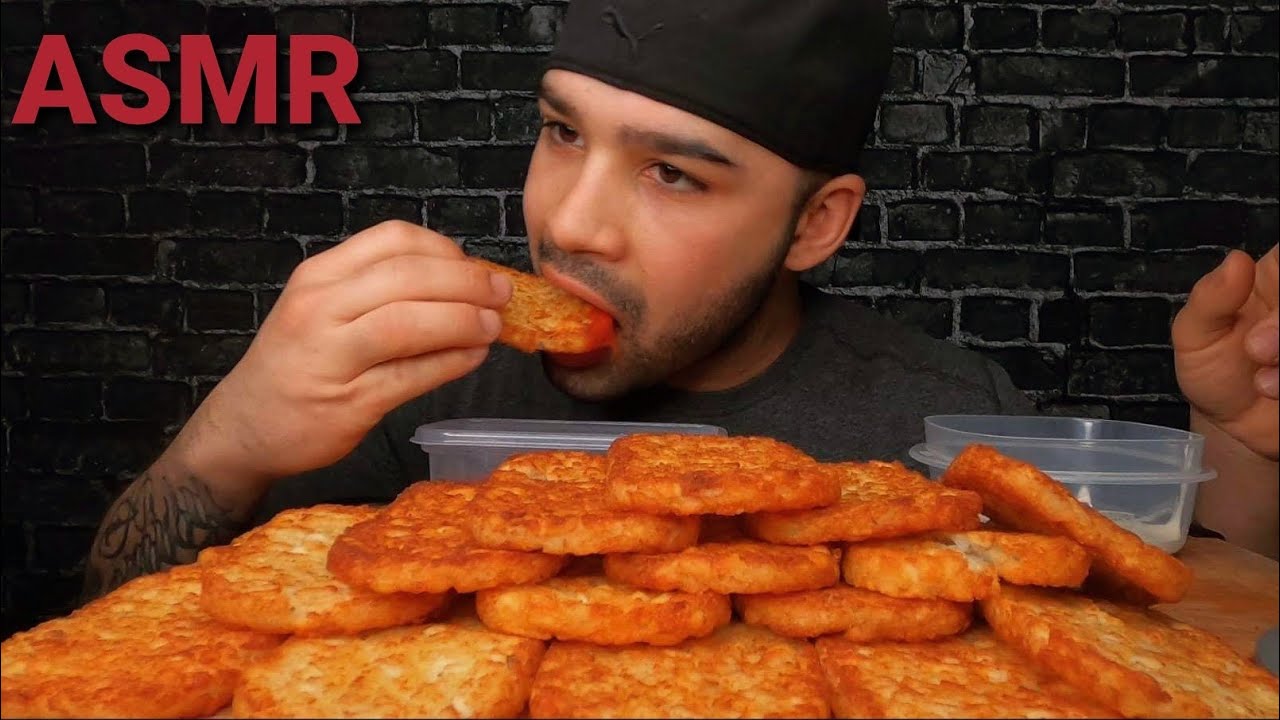 (ASMR) EATING A COUPLE HASHBROWNS | Whispering | Talking About Past Jobs