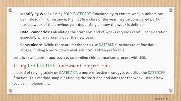 Conveniently Compare Week-Over-Week Data in SQL