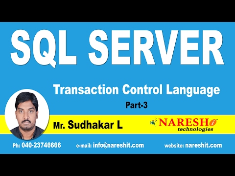 Transaction Control Language in SQL Server Part 3 | MSSQL Training