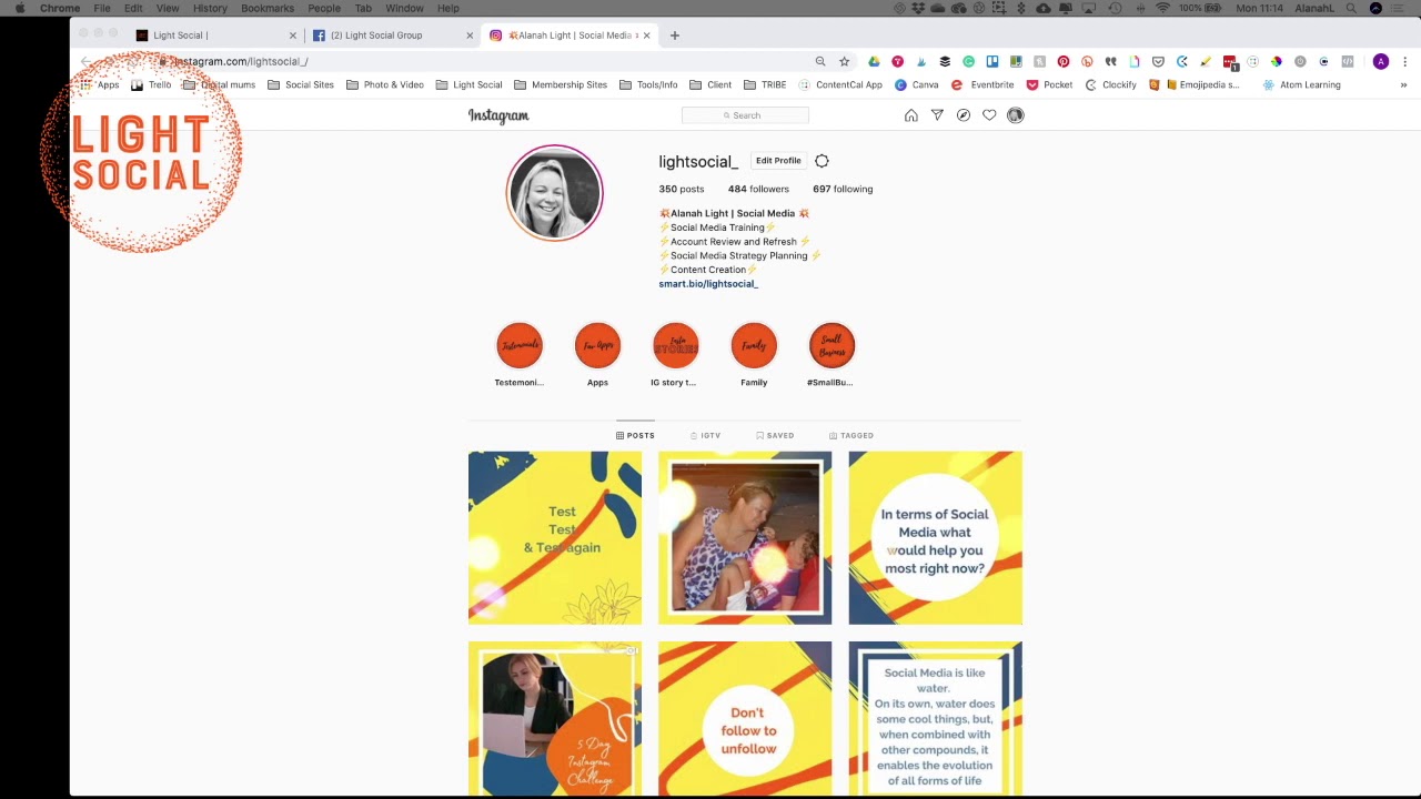 Instagram account name and heading - YouTube