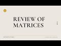 Matematika Teknik | Review Materi Matriks