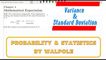 4.50: Variance of Random Variable | Exercise Solution of Probability & Statistics by Walpole 9th Ed