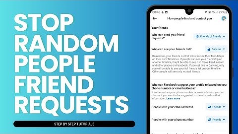How To Stop Random People Friend Requests On Facebook
