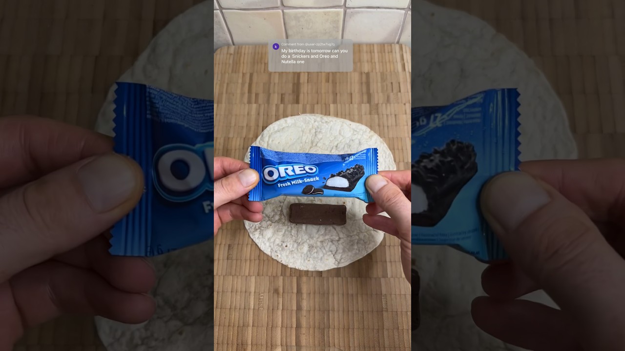 Oreo fresh milk snack and snickers dessert ! 🤤 #shorts