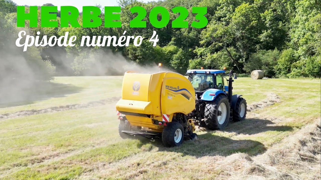 🌿MISE EN ROUTE DU NOUVEAU NEW HOLLAND ROLL-BELT 180 DANS LES FOINS | HERBE 2023 ÉPISODE 4
