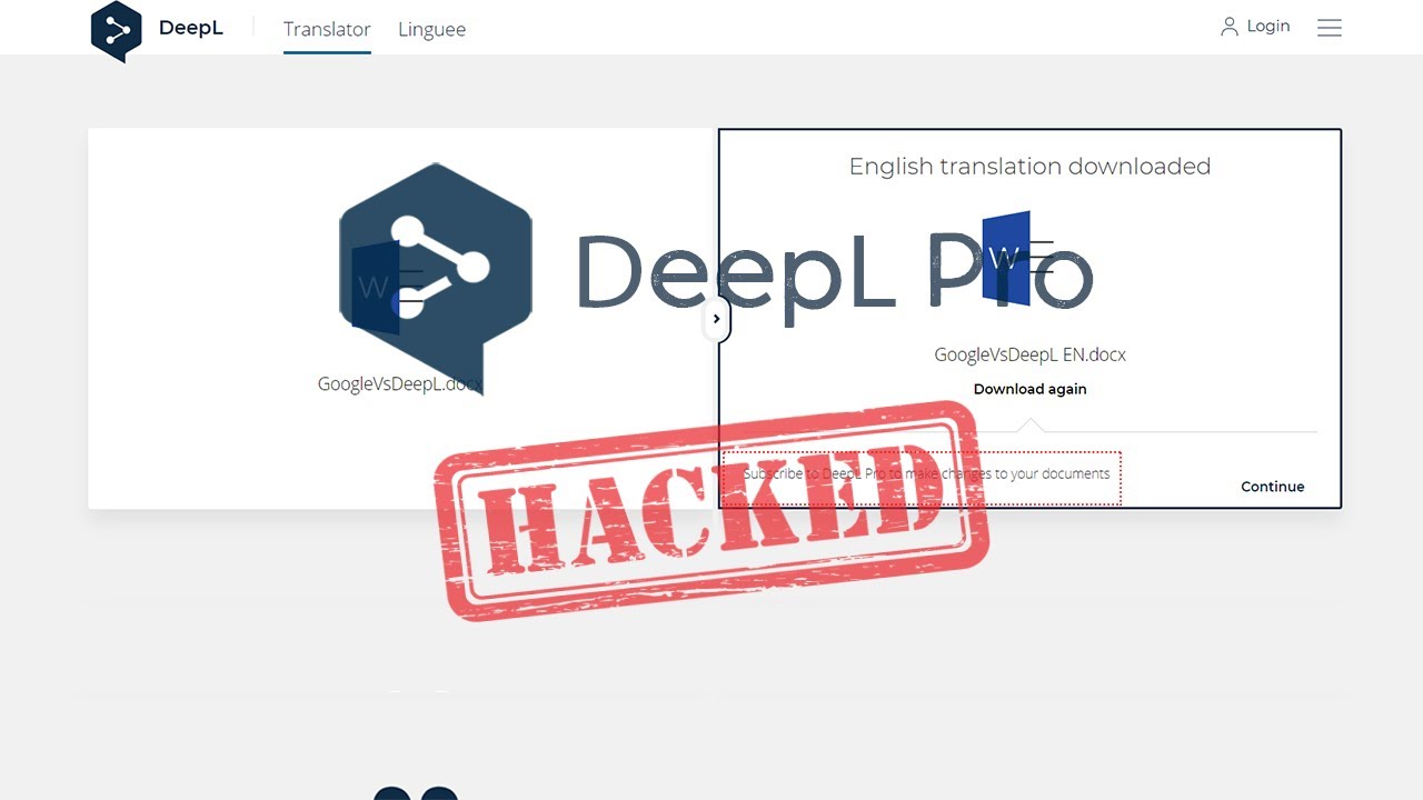Update DeepL Pro hack - Comment contourner la restriction d'édition de document traduit #Hack #deepl 2020