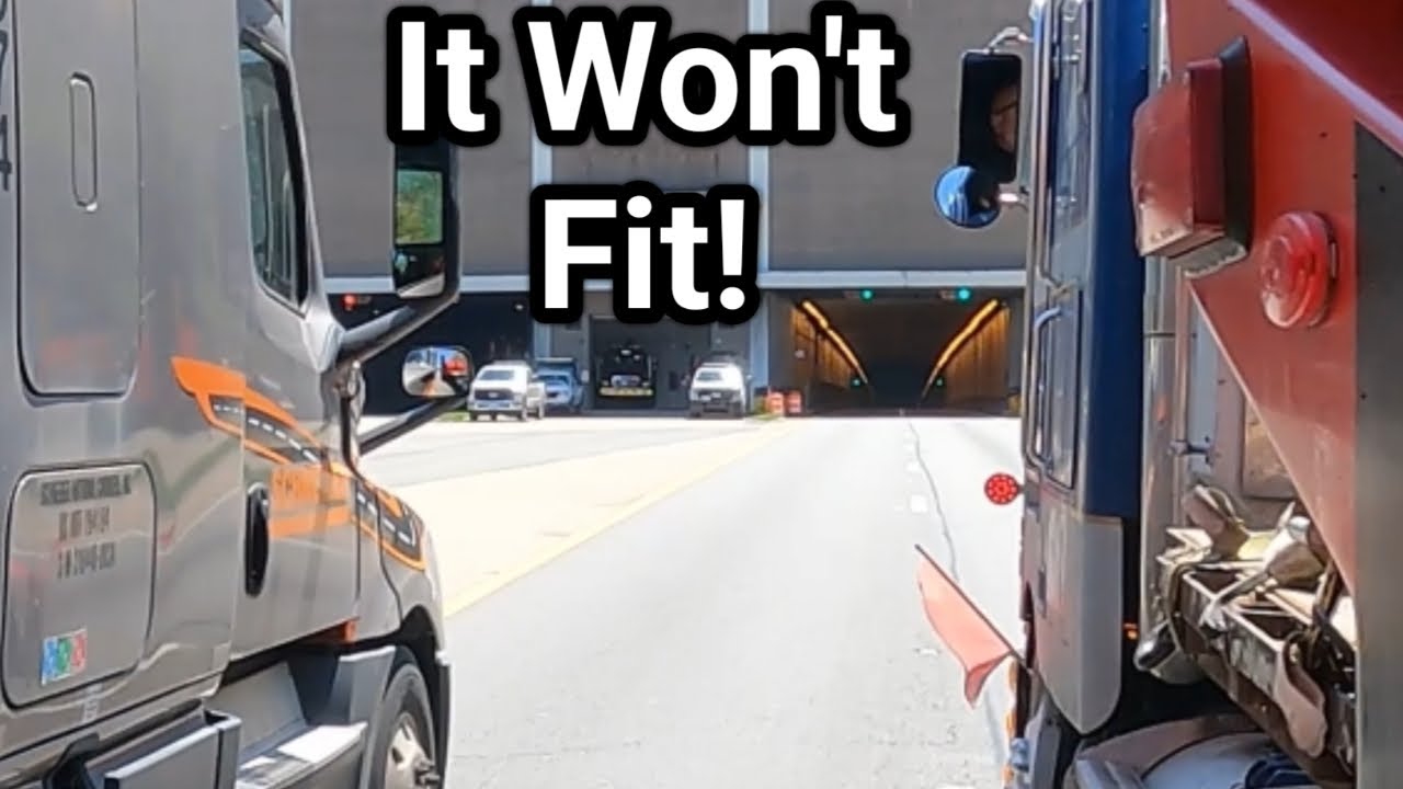 Schneider Truck Almost Wrecks My $1M Load Squeezing Into Tunnel - YouTube