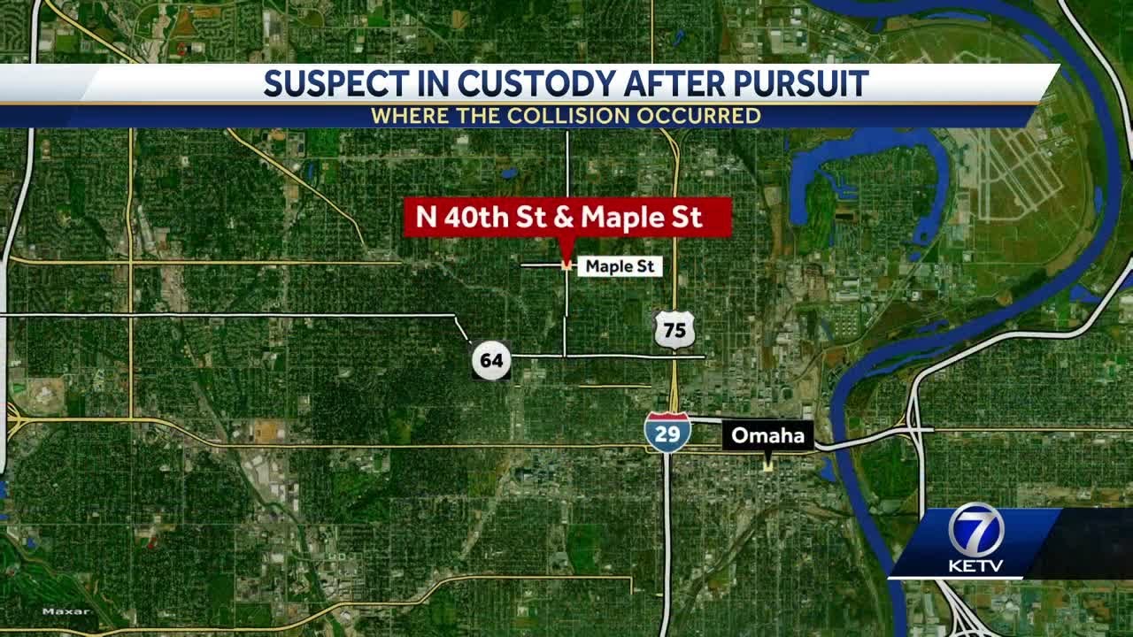 Omaha police takes suspect into custody following pursuit - YouTube