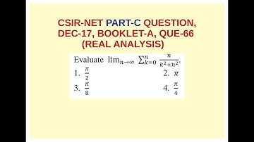 CSIR-NET PART-C QUESTION, JUNE-17, BOOKLET-A, QUE-66(REAL ANALYSIS)(SERIES SUM)