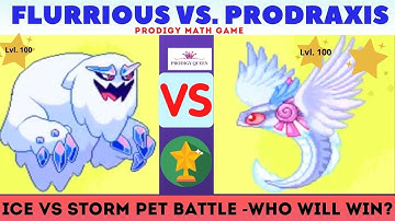 PRODIGY MATH GAME | FLURRIOUS level 100 Battling with PRODRAXIS pet Level 100 in Prodigy.