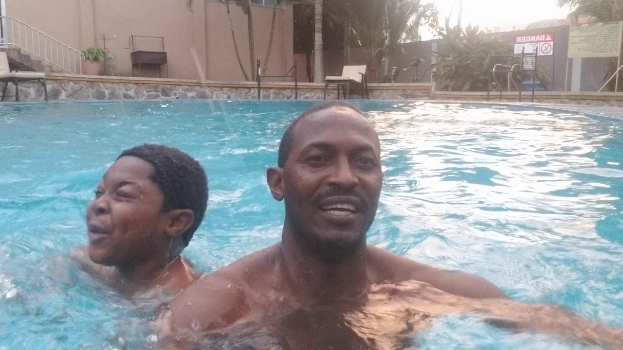 Arusha Corridor Springs Hotel Pool Cooling off with Family - Tanzania Nov 2020 Journey of a Lifetime
