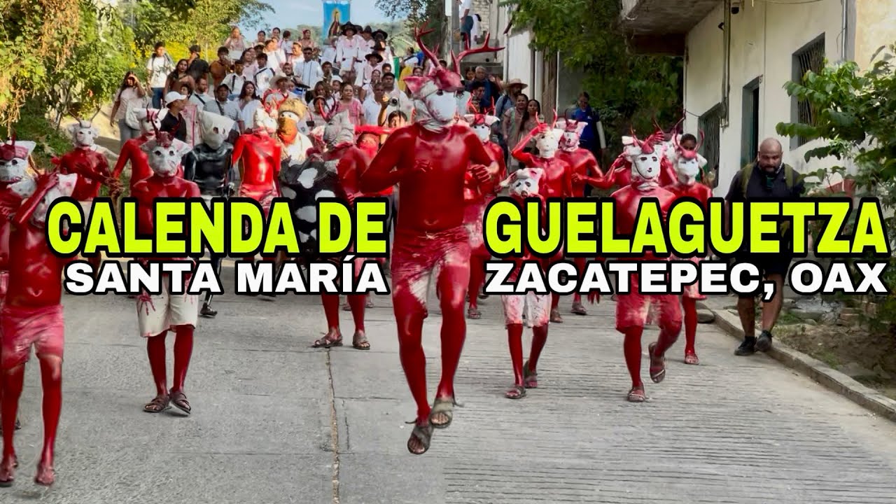 Calenda de GUELAGUETZA TACUATE en Santa María Zacatepec, Oaxaca