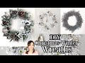 DIY DOLLAR TREE CHRISTMAS-WINTER WREATHS 2020 / HIGH END ELEGANT WINTER HOME DECOR