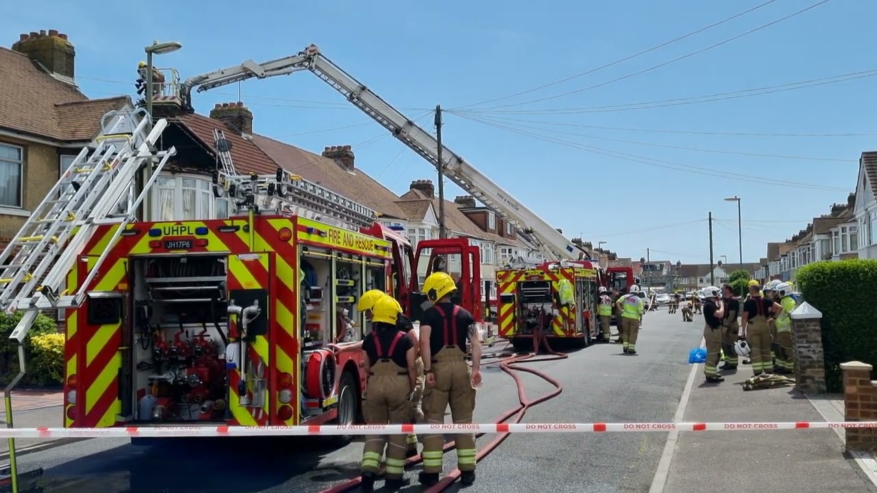 Roof of Gosport home collaspes following major blaze