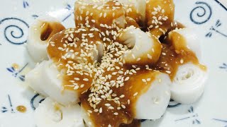 Chee Cheong Fun With Thick Sweet Sauce | Steamed Rice Noodle Roll | Street Food