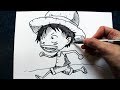 Como Desenhar o Monkey D. Luffy Sticker [ONE PIECE] - (How to Draw Luffy) - SLAY DESENHOS #219