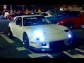 神サウンド!! パワーアップした4ローター RX-7が大黒PAに登場! [HD] Amazing 26B quad rotor RX-7 runs Japanese public road!