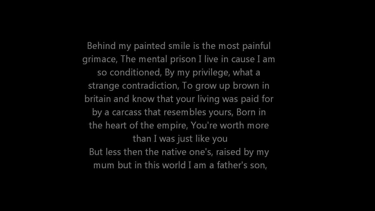 Akala Ft Lowkey - Behind My Painted Smile (Lyrics on Screen)