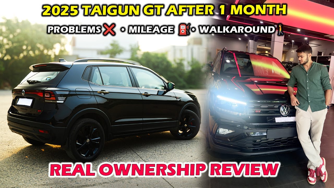 2025 Taigun GT Plus 1.5L 1-Month Ownership Review | Real Mileage, Problems & Full Walkthrough