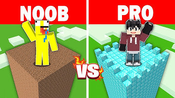 NOOB vs PRO: SAFEST SECURITY TOWER BUILD CHALLENGE in Minecraft