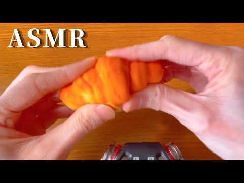 【ASMR】色々なスクイーズをタッピングしたりペタペタ触る音【音フェチ】The sound of tapping various squishes