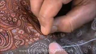 Kashmir Sozni Embroidery http://www.kashmirhandcrafts.com/ Draping yourself in a Kashmir Pashmina (cashmere wool) or a Shahpash shawl means