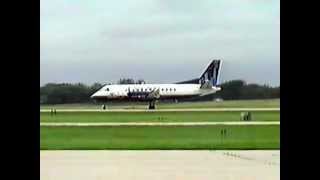 Chicago Express ATA Connection Saab 340 arriving at SPI