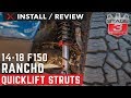 2014-2018 F150 4WD Rancho quickLIFT Loaded Leveling Kit Install and Review