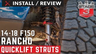 2014-2018 F150 4Wd Rancho Quicklift Loaded Leveling Kit Install And Review