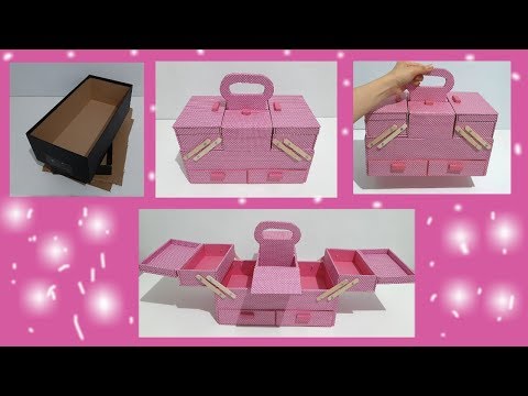 THE BEST DIY ORGANIZER BOX // BEST OUT OF WASTE SHOE BOX