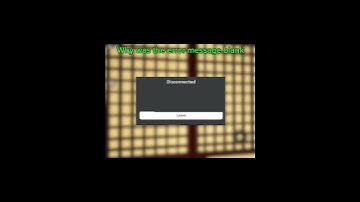 Why was the error message blank #roblox #shorts #robloxerrors