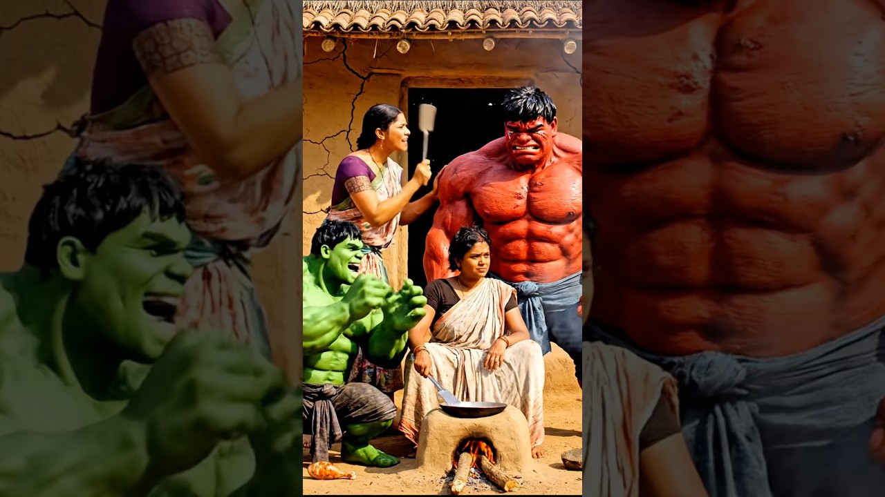 Red Hulk asked his mom for a chicken leg piece, but she replied that he was jobless ππ₯Ή #shorts