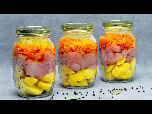 Without dirty vessels! Put the chicken breast into a jar and the dinner is ready in 30 min! class=