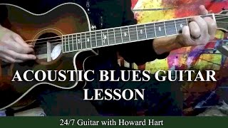 ACOUSTIC BLUES GUITAR LESSON  Combining Turnarounds, Fills & Licks With Rhythm Playing