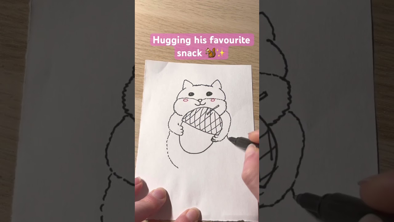 Cute Winter Squirrel Drawing 🐿️❄️ | Cozy Christmas Art