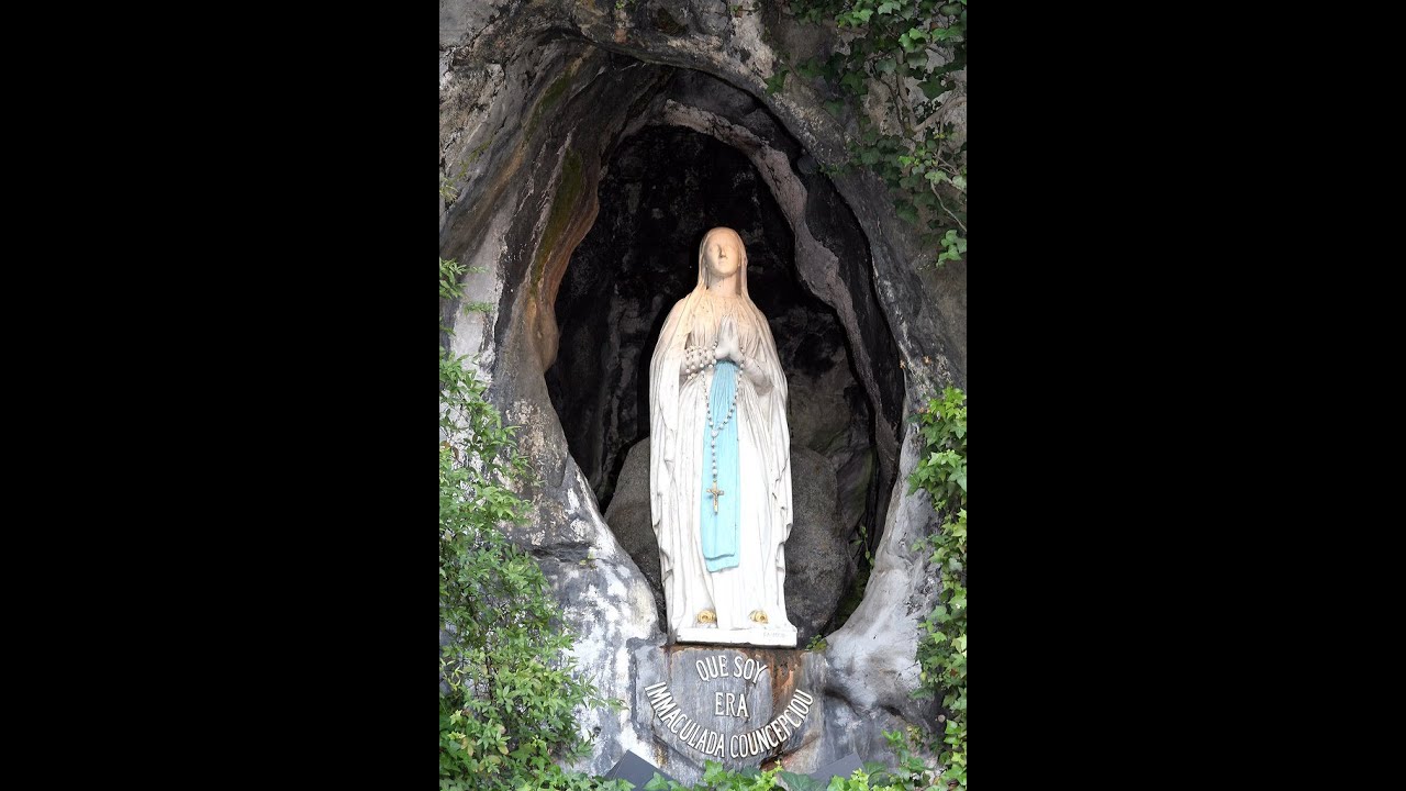 Sacred Grotto of Massabielle in Lourdes, France as Pink Noise Audio ...