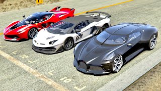 Bugatti La Voiture Noire Vs Lamborghini Aventador Svj 63 Vs Ferrari F-K - Highlands