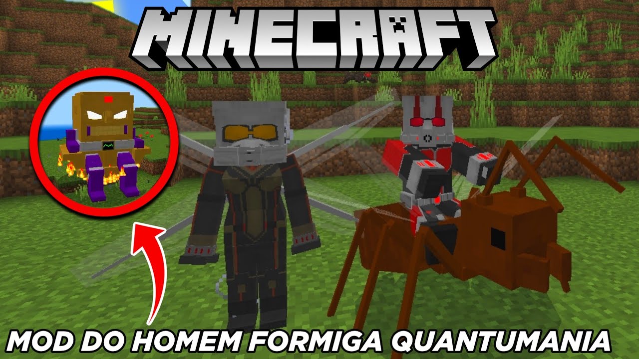 Mostrando o Mod do Homem Formiga Quantumania [Minecraft Pe] - YouTube