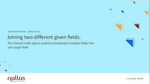 Concat Fields | Pentaho | Nallas Corporation
