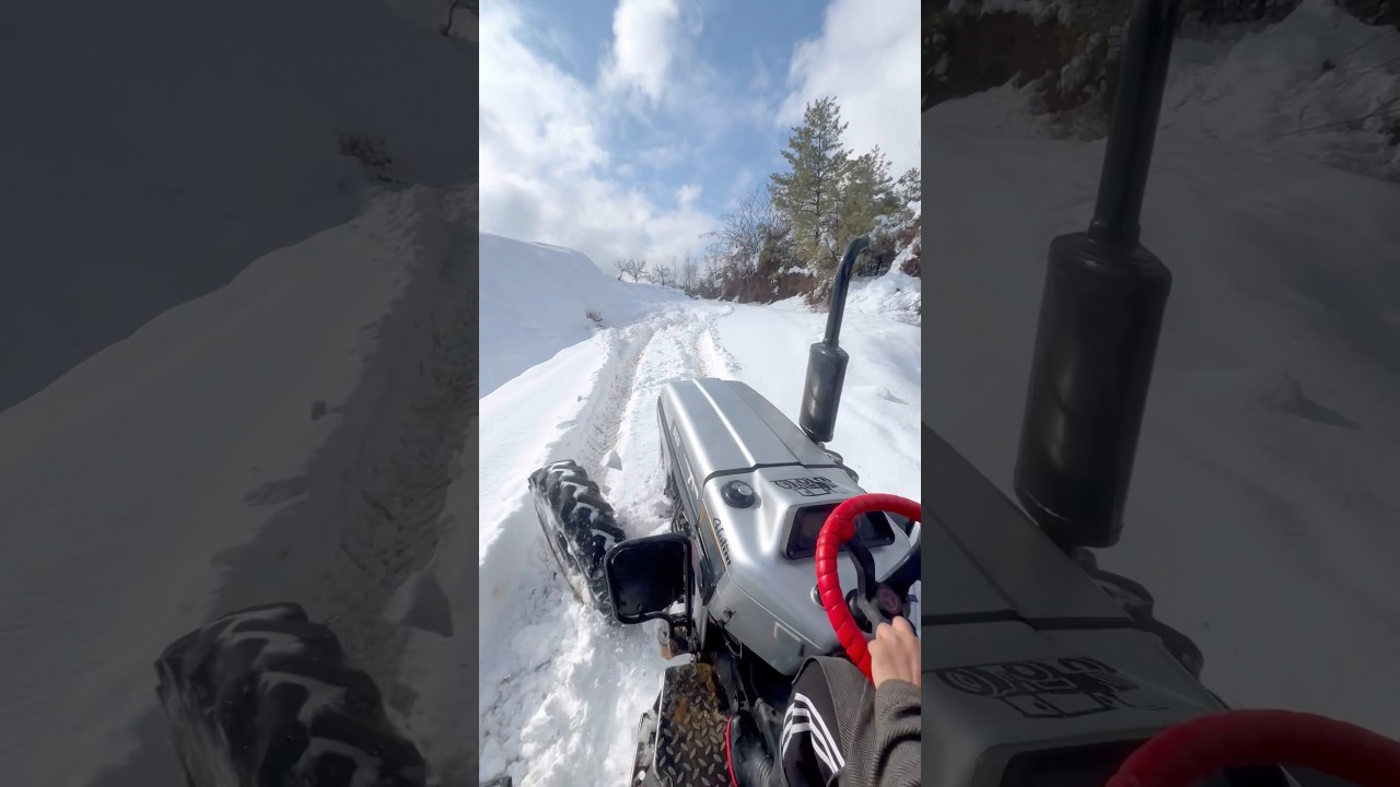 Eicher 650 4x4 Hill Performance in Heavy Snowfall 