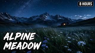 Alpine Meadow Night Breeze 🏔️ Deep Sleep Ambient Music • Gentle Wind Sounds • 8 Hours