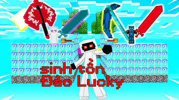 ONE VÀ NOOB YETI THỬ THÁCH SINH TỒN TRÊN ĐẢO LUCKY BLOCK BĂNG ĐỒ SIÊU VIP TRONG MINECRAFT