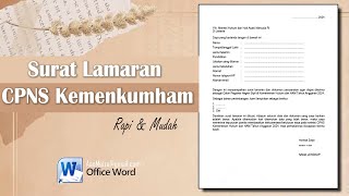 Surat Lamaran CPNS Kemenkumham