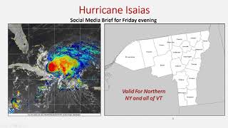 NWS Burlington - Hurricane Isaias Brief for Friday, July 31st, 2020